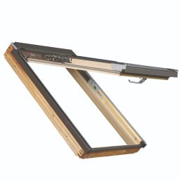 FAKRO Natural Pine Top Hung and Centre Pivot Roof Window 78cm x 118cm (FPP-V U3)