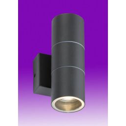 Twin Fixed Wall Light Anthracite - IP54