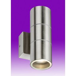 MLA OWALL2BC IP54 GU10 UP/DOWN WALL LIGHT BRUSHED CHROME