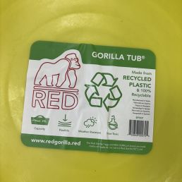 Gorilla Tub 35L Large Shallow Yellow