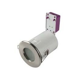 STARLING 50W MAINS VOLTAGE STEEL FIRE RATED DOWNLIGHT BRUSHED CHROME