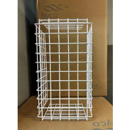 12"X6"X5" WIRE GUARD FOR BULKHEAD WHITE POWDERCOATED [WHITE]