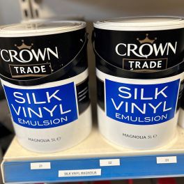Crown Trade Silk Emulsion Magnolia 5L- Qty 3