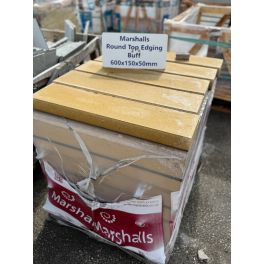 Marshalls Round Top Edging Buff 600 x 150 x 50mm- Qty 61