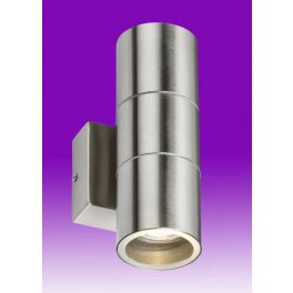 MLA OWALL2BC IP54 GU10 UP/DOWN WALL LIGHT BRUSHED CHROME- Qty 10