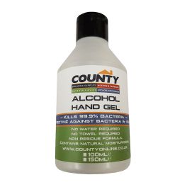 County Building Supplies Antibacterial Hand Gel 150ml- Qty 53