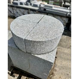 Silver Grey Granite Circle/Statue Base - 600mm Diameter x 200mm Depth- Qty 10
