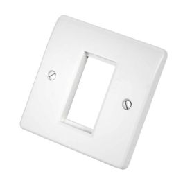 MK Honeywell 1 MODULE 25 X 50MM EURO FRONTPLATE WHITE- Qty 240