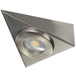 Robus ROYAL LED 240V Triangular Cabinet Light, IP20, Brushed Chrome 4000K- Qty 8