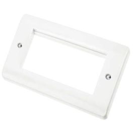 Scolmore Click Mode 2 Gang 4 Euro Module Front Plate- Qty 10